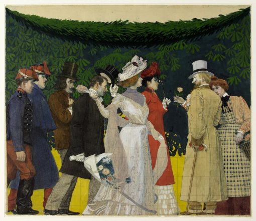 Фрагмент макета декорации театра веселых авторов, Всемирная выставка 1900 года