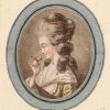 Портрет молодой женщины с прической в стиле Людовика XVI